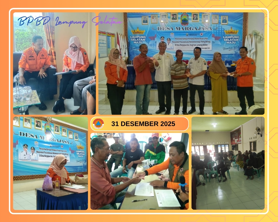 BPBD Lampung Selatan Percepat Rehabilitasi Terpadu Perbaikan Rumah Rusak